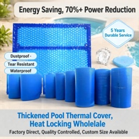 Couverture de piscine hors sol légère en PE biodégradable et écologique Blue Ocean, double bulle, anti-poussière et isolante