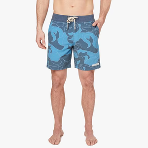 Vente en gros Short de bain personnalisé à séchage rapide pour <span class=keywords><strong>homme</strong></span> extensible dans les 4 sens, taille moyenne, poche imperméable, couleur unie, surf de plage - Product Image 5