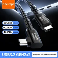 Cable de Datos Tipo-C Multifunción USB 3.2 Gen 2 PD 240W Carga Rápida, Revestimiento de Níquel, Aleación de Aluminio, Cable de Video para Monitor y Disco Duro