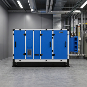 Industrial Blue White Air Handling Unit HVAC Ventilation System For Commercial Cooling Air Distribution And Climate Control - Product Image 1