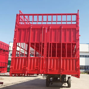 Guter Zustand Vieh anhänger Tier transport Viehzaun Rinder pferd Ziegen schaf, das Vieh auflieger zieht - Product Image 4