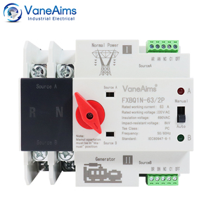 Interruptor de <span class=keywords><strong>transfer</strong></span>ência de potência, vaneaims 2p63a 100a manualmente ou automaticamente operar o interruptor de alimentação - Product Image 1