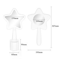 Nouveau miroir de maquillage cosmétique lumineux rechargeable pour voyage avec 3 couleurs de lumière, gradation, USB, double face et grossissant