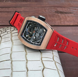 Montre mécanique pour homme de haute qualité, de forme tonneau, mouvement automatique 30-01, montre de créateur tendance. - Product Image 3
