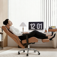 Fauteuil de massage pliable ergonomique avec pétrissage, vibration et compresse chaude pour le dos et la nuque (chaise d'ordinateur)