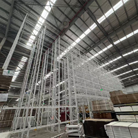 Système de rayonnage pour usine de fabrication avec poutre réglable à plusieurs niveaux