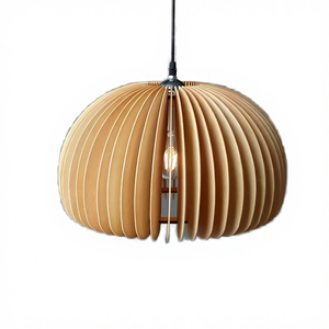 Lustre suspendu en fer et bois de style rétro ferme, réglable en hauteur, pour salle à manger, LED blanc chaud, Ra90, dimmable - Product Image 4