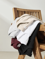 T-shirt d'été ample à manches courtes en pur coton, chemise de couche de base à col rond basique