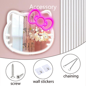 Luces LED de Neón Inteligentes Modernas al por Mayor, Diseño de Hello Kitty, Clasificación IP67, Decoración de Pared para Maquillaje, Plástico, Garantía de 1 Año - Product Image 4