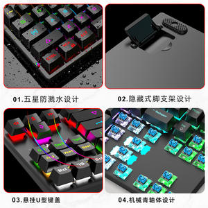 Clavier mécanique ZeroDate K87, 87 touches, rétroéclairage RGB, interrupteur bleu, clavier de jeu filaire pour la maison, le bureau et les Esports - Product Image 3