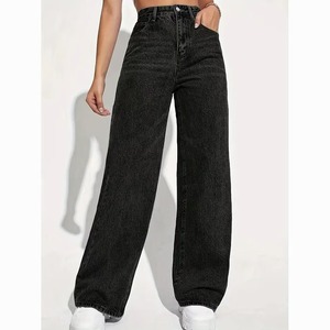 Fabricante de Ropa para Mujer, Venta Directa Transfronteriza, Jeans Retro de Cintura Alta y Pierna Recta, Tallas S-5XL, Jeans de <span class=keywords><strong>Talla</strong></span> Asiática para Mujer - Product Image 5