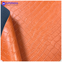 Cuir PU gaufré crocodile gravable au laser, similicuir souple et durable pour portefeuille, couverture de livre, bricolage, taille et couleur personnalisées