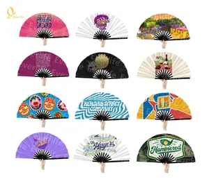 Imitated Silk Fabric Lightweight Suitable For Weddings Custom Hand Fan