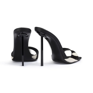 Nouvelles mules de soirée pour filles 2026, motif zèbre, talon métallique, sur mesure, haute qualité - Product Image 3