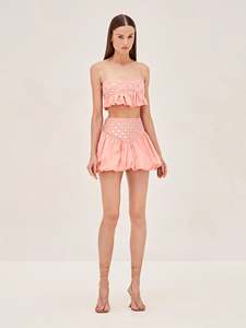 Personalización Eyehole Cami Crop Tops Cintura alta Mini Falda corta Streetwear Coord a juego Conjunto de 2 piezas Mujeres - Product Image 4