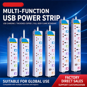 Enchufe de Extensión Estándar <span class=keywords><strong>TIS</strong></span> 166 2549 de 3 Vías para Tailandia, con Interruptores Individuales de Color, 10A 2500W, Blanco, Venta al Por Mayor - Product Image 5