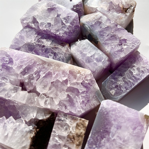 Tour de géode en améthyste naturelle Druzy, matériau <span class=keywords><strong>Rare</strong></span>, pierre de guérison, Point de amas de cristal - Product Image 4