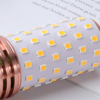 Ampoule LED E14/E27 à vis, lumière blanc chaud, trois couleurs, 12W, éclairage domestique, ampoule à maïs dimmable E27