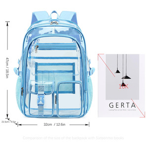Mochilas Escolares Transparentes de Alta Calidad para Estudiantes, Resistentes, de PVC Transparente, para Niñas y Niños, con Múltiples Bolsillos - Product Image 6