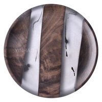 YINHAO Nouveauté : Sous-verre en résine époxy et bois pour boissons – Protection de table pour la maison, le bureau et les bars à café