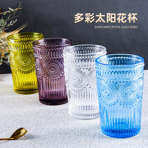 แก้วทรงใบสีทองรูปดอกไม้พระอาทิตย์สุดสร้างสรรค์แก้วทรงใบสีทองรูปเขาทำจากแก้วคริสตัลทรงถ้วยไวน์ - Product Image 2