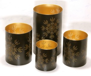 Set of Four Creative Metal <b>Tea</b> <b>Light</b> <b>Holders</b> Various New Designs for Home Decoration Festive Occasions-Christmas or Weddings - Product Image 2