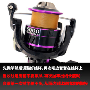 Support de ligne pour canne à pêche, moulinet spinning, élastique de fixation de ligne, manchon en cuir pour la pêche en eau salée, la pêche aux leurres, la pêche en mer et la pêche en roche - Product Image 3