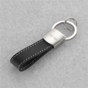 Wholesale Manufacturer Handmade Custom Heavy Duty Blank Wristlet Kawaii Genuinw Leather Key Fob Keychains for Cars