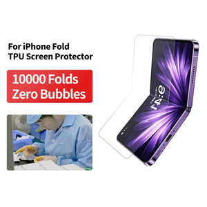 ฟิล์มไฮโดรเจลใสป้องกันรอยขีดข่วนแบบ HD สำหรับ OEM ODM TPU  ยืดหยุ่น ทนทาน กันน้ำ ซ่อมแซม iPhone 18 Fold - Product Image 1