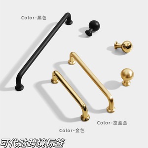 Furniture Handle Bar Zinc Alloy Cabinet Door Hardware Minimalist Design Durable For Cabinet Drawer Wardrobe - Product Image 1