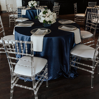 Chaises Chiavari transparentes en acrylique pour événements et fêtes de mariage, en gros, démontables