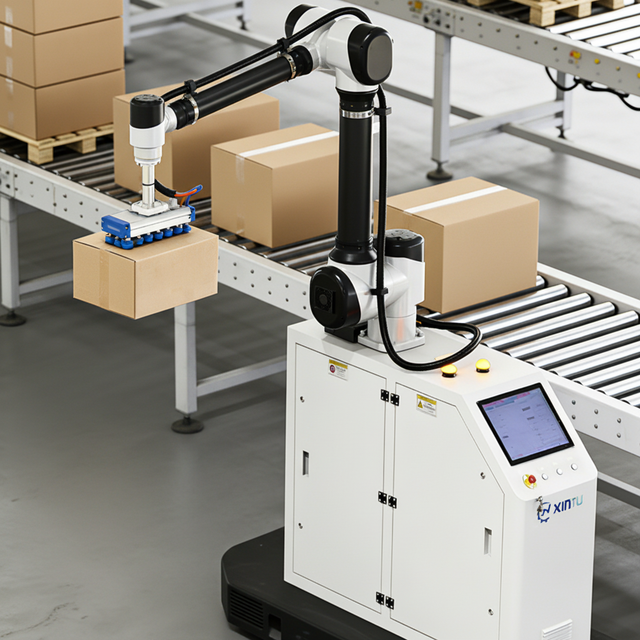 6-Axis Collaborative Robot Palletizer Cobot with Motor & PLC 20-50KGS Payload 8-12 Cycles/Min Automatic Palletizing System