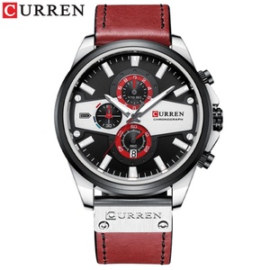 Customized Curren 8394 Men Fashion 5Colors Multifunction Sport Waterproof <b>Watch</b> Genuine Leather <b>Watch</b> Band Quartz <b>Watch</b> - Product Image 6