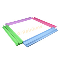 19 pouces rose vert bleu marine tout-en-un Mah Jongg carrelage support en bois peint en bois Mahjong supports et poussoirs