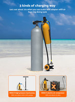 TUDIVING usine directe Offre Spéciale personnalisé 1L 15-20Min pompe à main réservoir d'air respiratoire lunettes de natation sous-marine équipement de plongée sous-marine