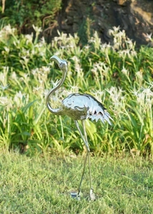 Ornements de sculpture <span class=keywords><strong>en</strong></span> métal faits à la main <span class=keywords><strong>en</strong></span> acier inoxydable d'<span class=keywords><strong>oiseau</strong></span> de statue de flamant rose pour la décoration de la maison ou la décoration de jardin - Product Image 5