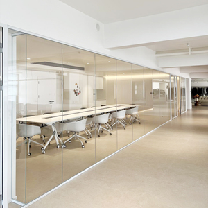 Cloison en verre trempé panoramique, épaisseur 12 mm, design moderne pour bureau, salle <span class=keywords><strong>de</strong></span> réunion, hôtel, extérieur - Product Image 6