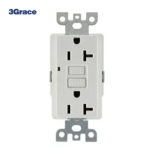 Residential And Commercial Grade 20A 125V Duplex GFCI Outlet With LED Indicator