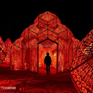 Vincentaa Tùy Chỉnh Vàng Hình Học Thép Không Gỉ Điêu Khắc Nghệ Thuật Hiện Đại Lớn Điêu Khắc - Product Image 5