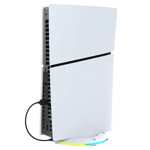 Ps5 Slim Console Colorful Illuminated Vertical Stand For Ps5 Slim Console Optical Drive Digital Edition Docking Stand