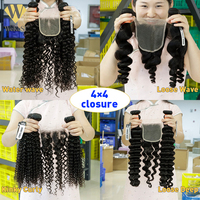Rambut Brasil Grosir Pre-Plucked Korea Double Drawn Silk Closure Straight Wave HD Tipis untuk Swiss Transparent Lace Frontal