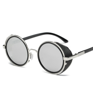 نظارات شمسية معدنية دائرية بتصميم عتيق وطراز ستيمبانك للرجال - Product Image 5