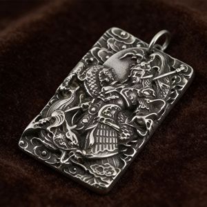 Yunnique – collier avec pendentif en acier inoxydable pour hommes, design épée Zhao Zilong, motif géométrique, bijoux à la mode JD215 - Product Image 2