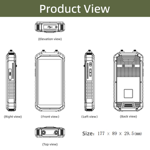 Cobertura de detector de UAV portátil de banda completa 100MHz-6GHz con seguimiento FPV/DJI y posicionamiento de ruta - Product Image 3