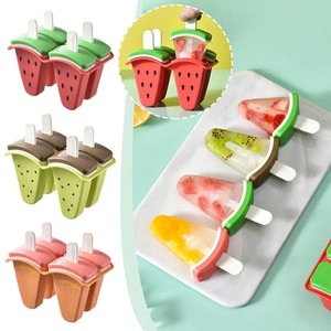 DIY Homemade Ice Cream Mold Watermelon Shape Ice Popsicle Mould with Ice Cream Sticks Eco-Friendly Kitchen <b>Tool</b> - Product Image 1