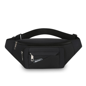 Multifunctional Large Capacity Waist Bag For Men Women Outdoor Sports Water Resistant Oxford Cloth Fanny Pack Black Gray - Product Image 5