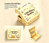Boîte d'expédition en carton ondulé personnalisée pour l'emballage de pain de boulangerie avec un design de dessin animé mignon et un couvercle pliable