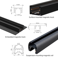 Système d'éclairage sur rail magnétique intelligent 11 mm DC48V à intensité variable en aluminium