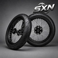 Kit de roues Supermoto Sur-Ron Ultra Bee 17 pouces en aluminium CNC semi-slick avant et arrière, amélioration de qualité course pour vélo électrique