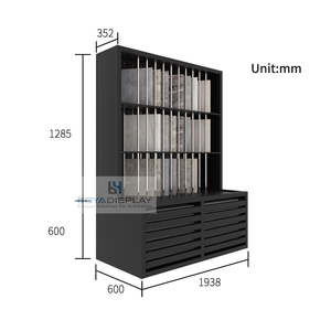 Espositore per Pietre Personalizzabile, Robusto, Industriale, in Tubo Quadrato Bianco, Alta Resistenza, Reclinabile, Torre Espositiva per Pietre - Product Image 2